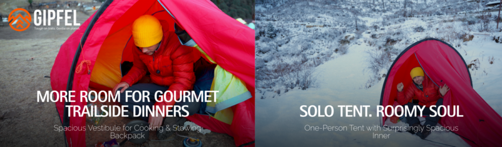 Gipfel marga 1 solo tent